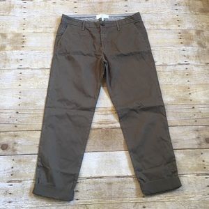 Joie straight legged pants green khaki size 27